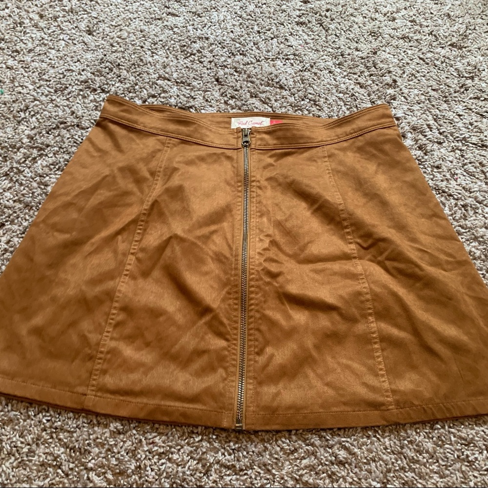 Brown zipper skirt